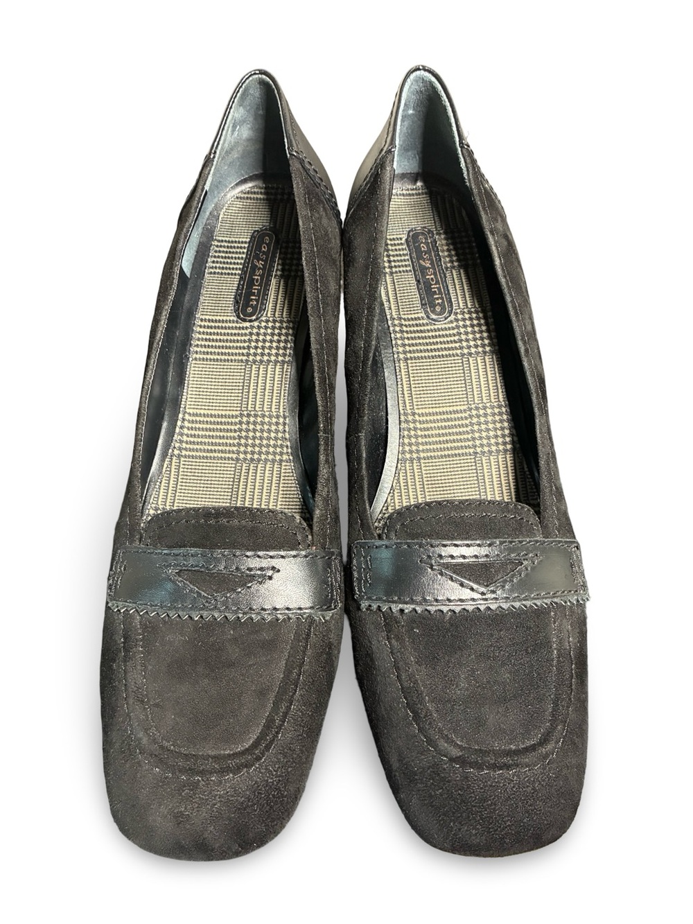Easy Spirit Black Suede Low Wedge Loafer